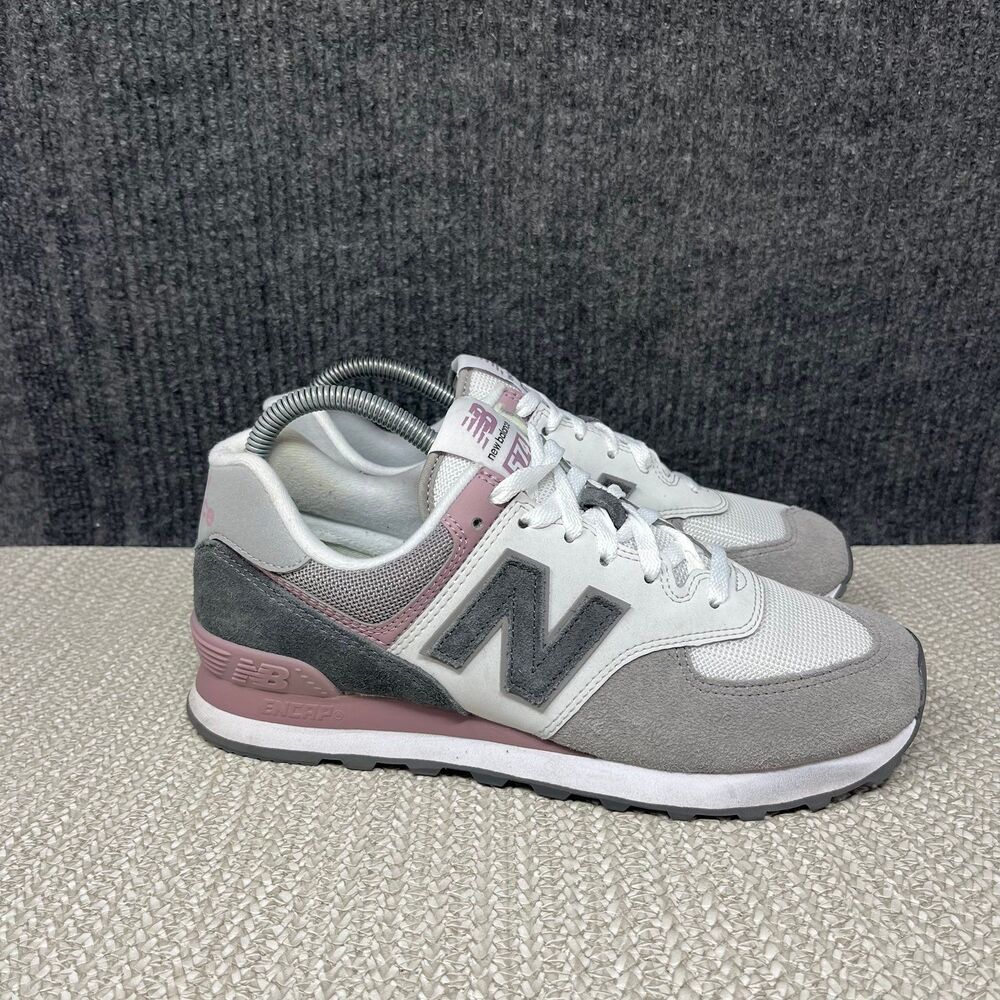 New Balance 574 Gray Pink Mauve Suede Athletic Shoes Women’s 9 WL574IK2